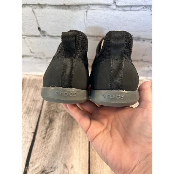 CROCS Women’s Black Swiftwater Cross-Strap Static Slip-Ons / Size: W8 - Picture 8 of 10